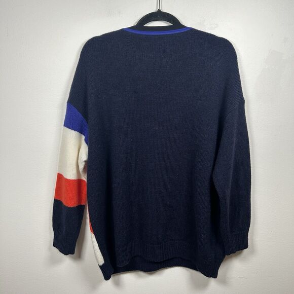 MARC CAIN Wool Alpaca Sweater Skiing Alpine 80s Color Block Size N3 US Medium - Picture 3 of 8
